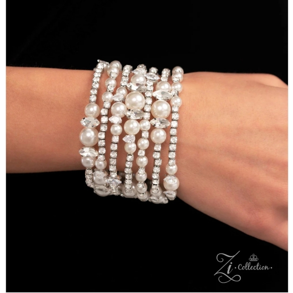 Zi Collection Pearl/ Rhinestone Braclet NWT